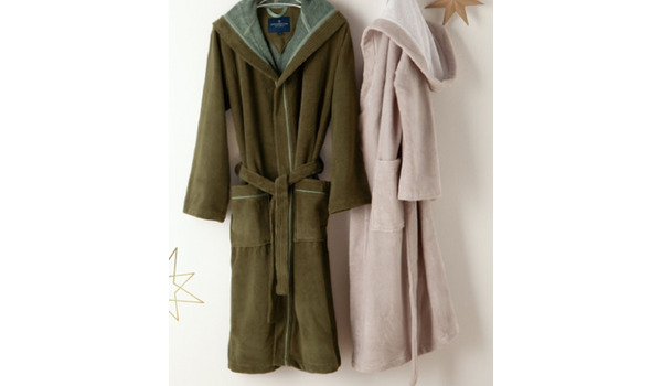 Bademantel Frottier Damen Bademantel mit Kapuze Geena 2