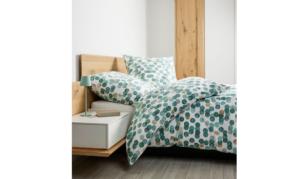 Bettwäsche PUNKTE 65176 Feinbiber allover BW mit RV Davos 65176