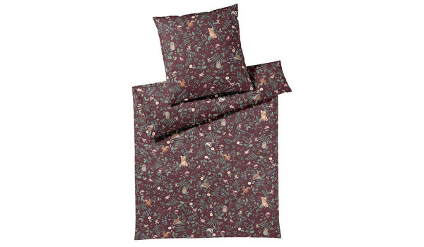 Bettwäsche Jersey allover BW Blätter 3591 mit RV