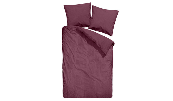 Bettwäsche Melange Flanell Uni BW mit RV Heather