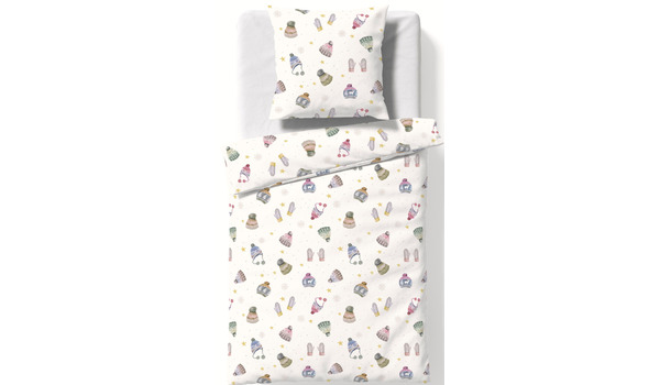 Bettwäsche Flanell Wende BW mit RV Handschuh/Mütze Valencia