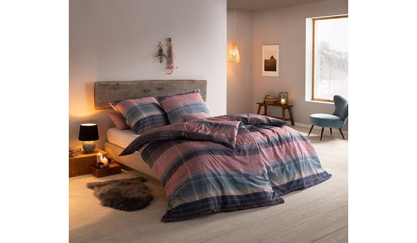 Bettwäsche Kuschelflanell BW mit RV St. Moritz Karo 4414