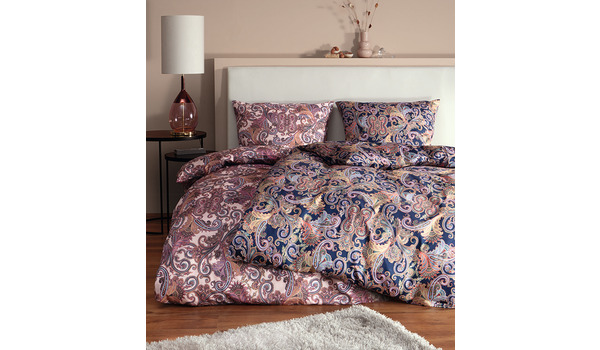 Bettwäsche Jersey Paisley Allover BW mit RV Ornelio