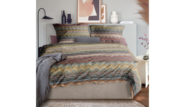 Bettwäsche Mako Satin allover BW mit RV Wave 8671