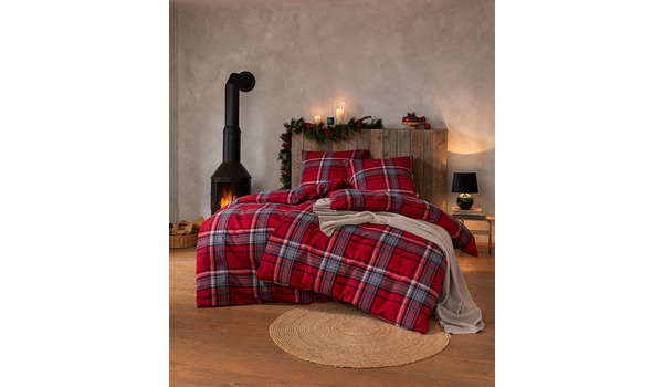 Bettwäsche Kuschelflanell allover Hannes 4459 mit RV - Karo